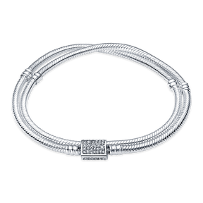 Onnat Doppelverschluss-Armband - 925 Silber