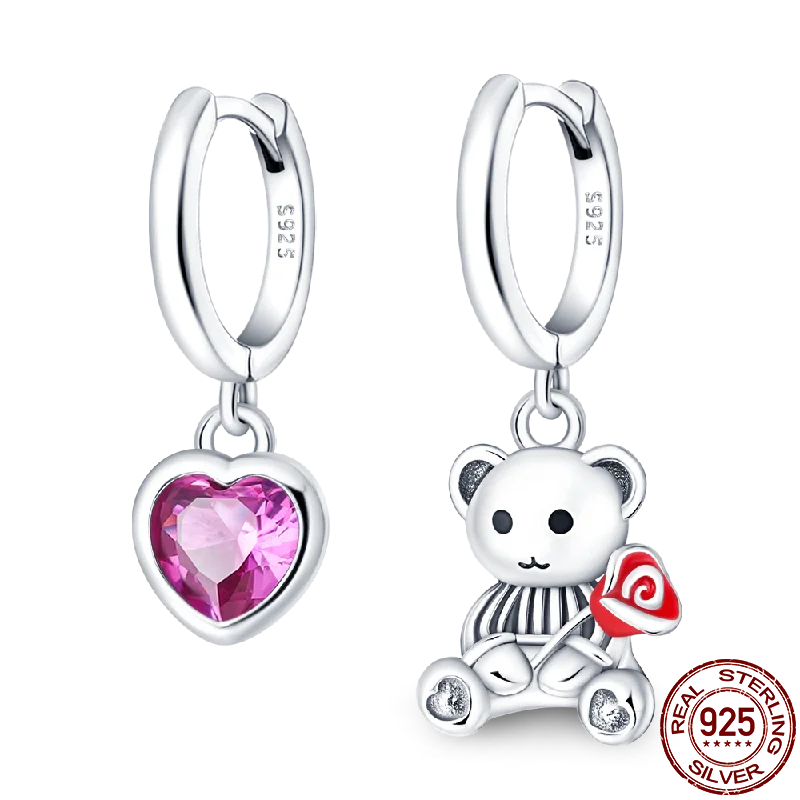 Onnat P Bear Earring - 925 Silver