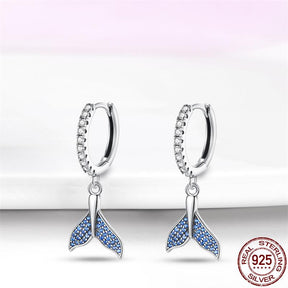 Onnat Studded Mermaid Tail Earring - 925 Silver