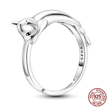 Onnat Kitten Adjustable Ring - 925 Silver