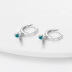 Onnat Blue Flower Earring - 925 Silver