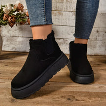 Cozy Suede Winter Boots – Warm Short Boots for Women