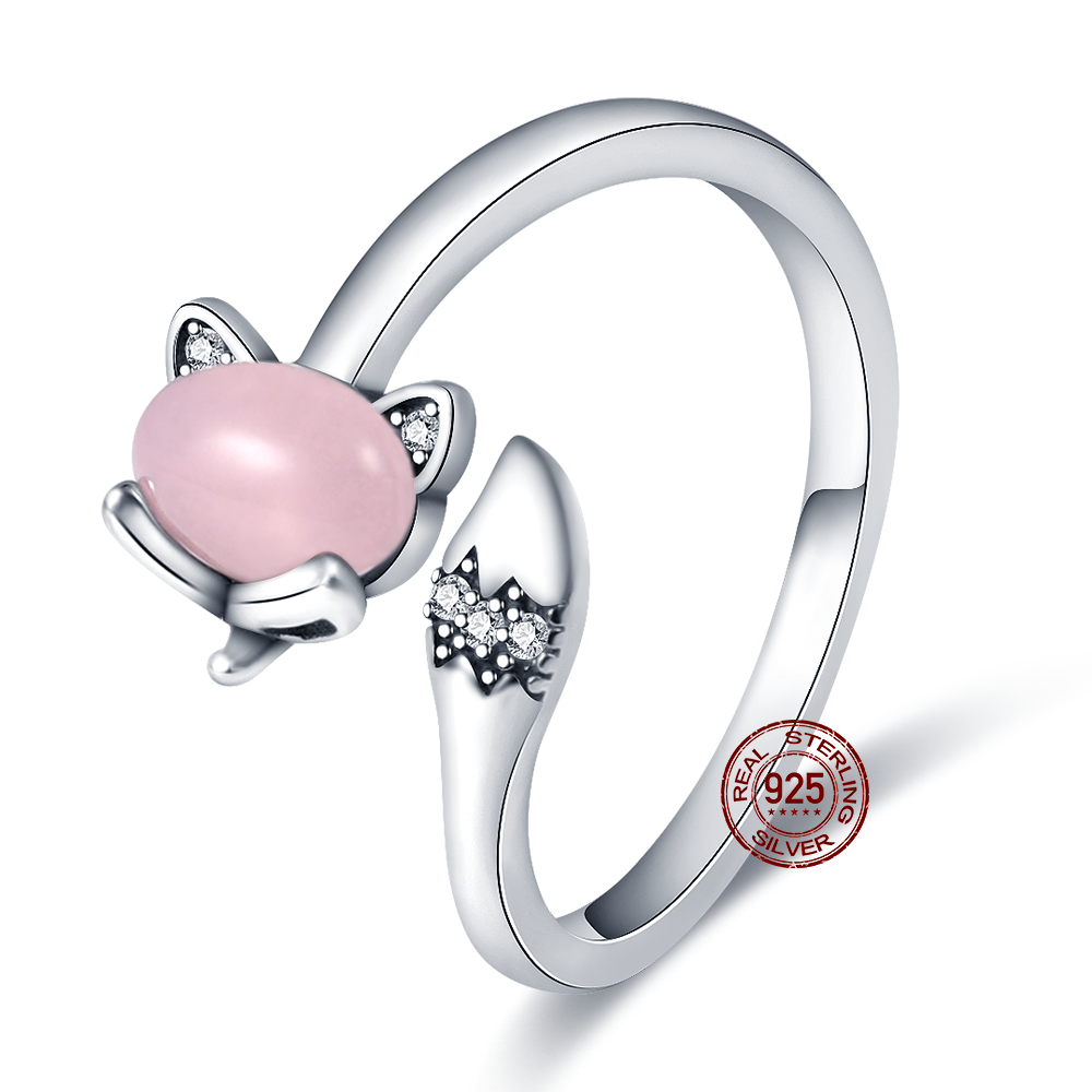 Onnat Pink Pearl Adjustable Ring - 925 Silver