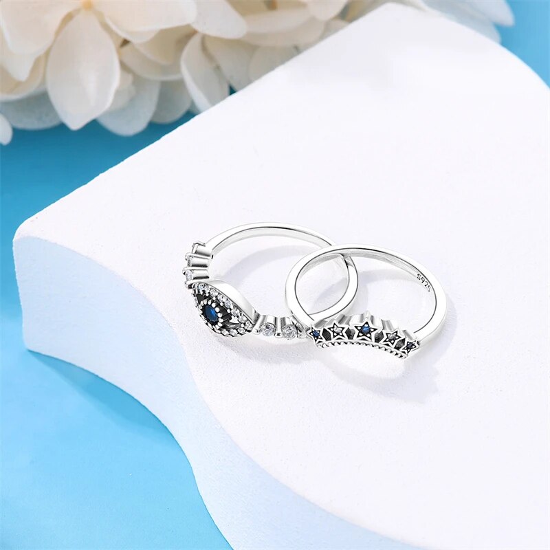 Onnat Double Eye Ring - 925 silver