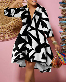 Print Irregular Vivian Dress