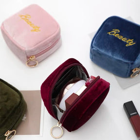 Velvet Embroidery Cosmetic Bag: Your Stylish Organize