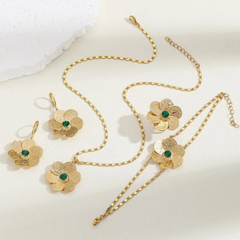 Alina flower jewelry set