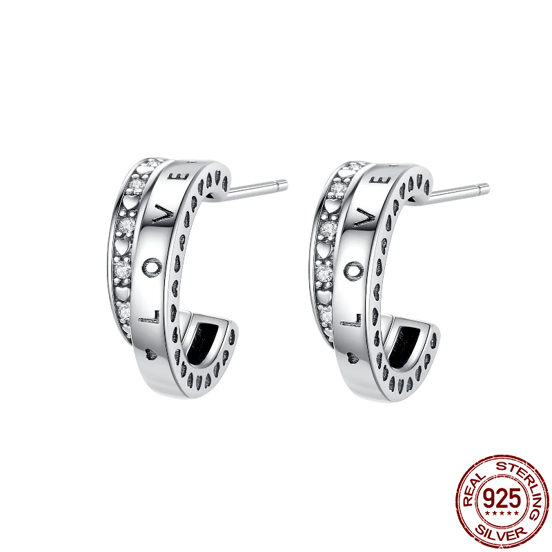 Twisted Love Hoop Earring P Onnat - 925 Silver