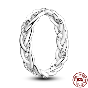 Onnat Braided Luxury Ring- 925 Silver