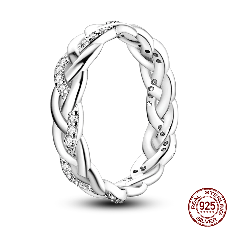 Onnat Braided Luxury Ring- 925 Silver