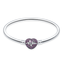 Onnat Heart Clasp Bracelet - 925 Silver