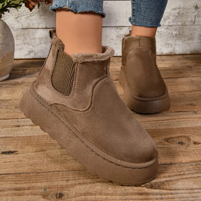 Cozy Suede Winter Boots – Warm Short Boots for Women