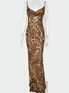 Leopard Print Long Dress