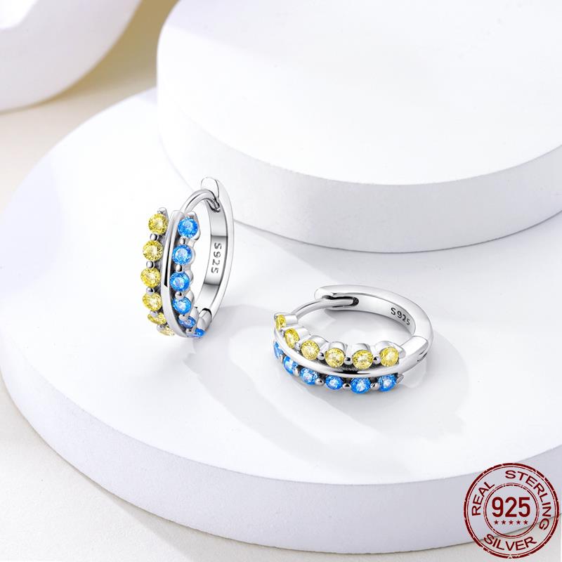 Onnat Studded Stone Earring - 925 Silver