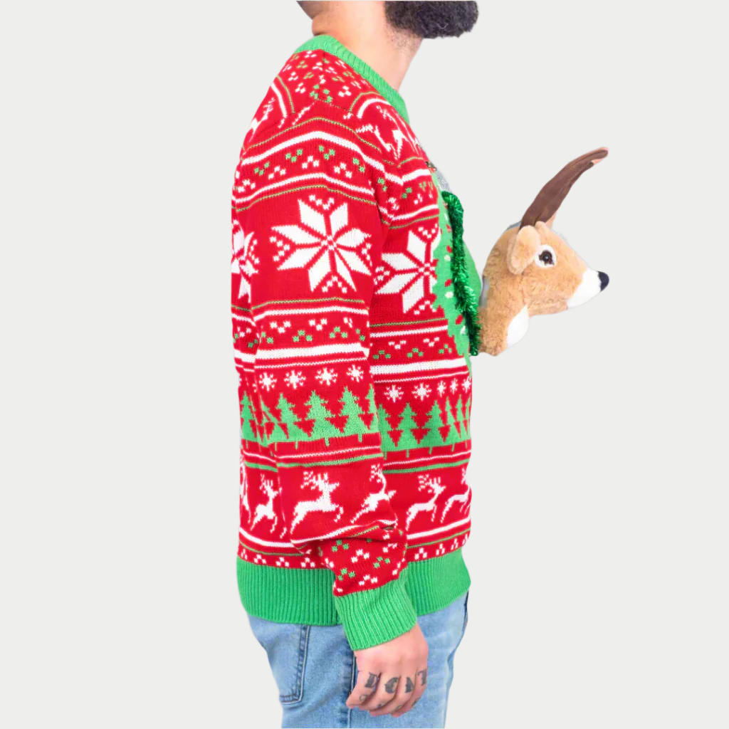 Reindeer Wreath Christmas Sweater