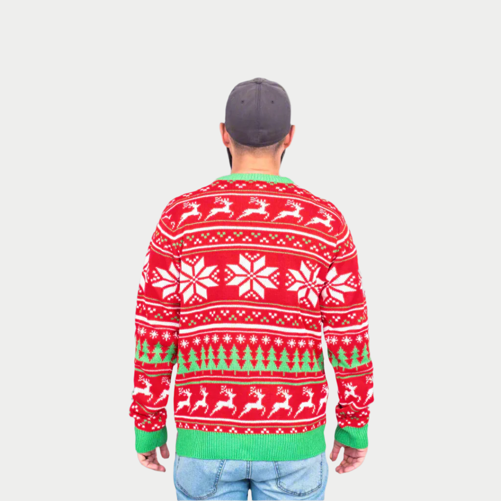 Reindeer Wreath Christmas Sweater