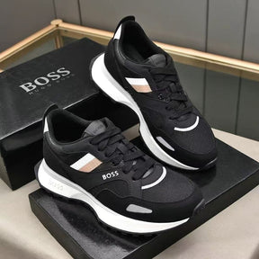 BOSS Sneaker with contrasting stripes - model 'Jonah' in black