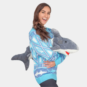 🦈 Holiday Shark Attack Sweater – Dive into Festive Fun!