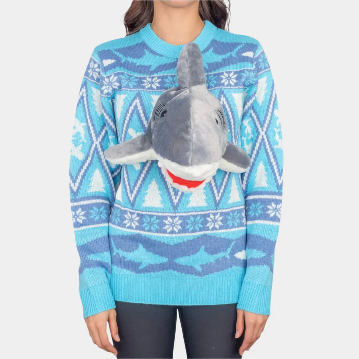 🦈 Holiday Shark Attack Sweater – Dive into Festive Fun!