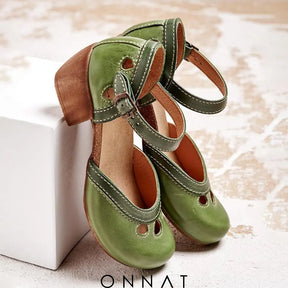 Amalia™ - Comfortabele Sandalen Met Lage Hak Groen / 34