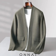 Anthony-Rêmy Premium Virgin Wool Cardigan Green / S Menswear