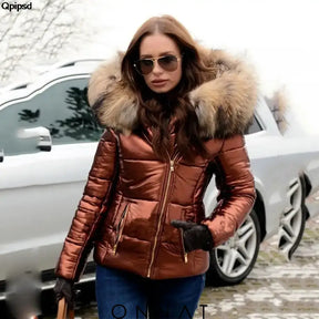 Arctic Chic Oversized Down Parka With Faux Fur Hood Coats & Jackets