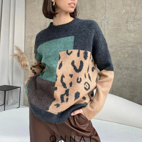 Athena Leopard Sweater Sweaters & Cardigans