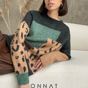 Athena Leopard Sweater Sweaters & Cardigans