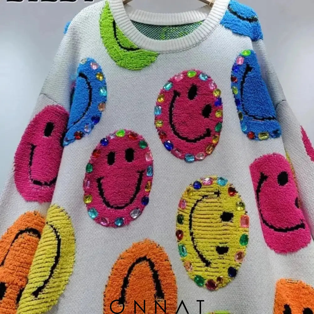 Beads Cute Cartoon Pullover Sweater Sweaters & Cardigans