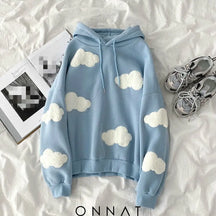 Blue Clouds Hobbie Sky / One Size Sweaters & Cardigans