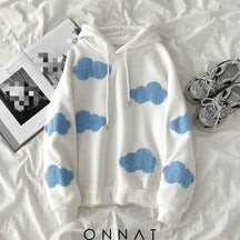 Blue Clouds Hobbie White / One Size Sweaters & Cardigans