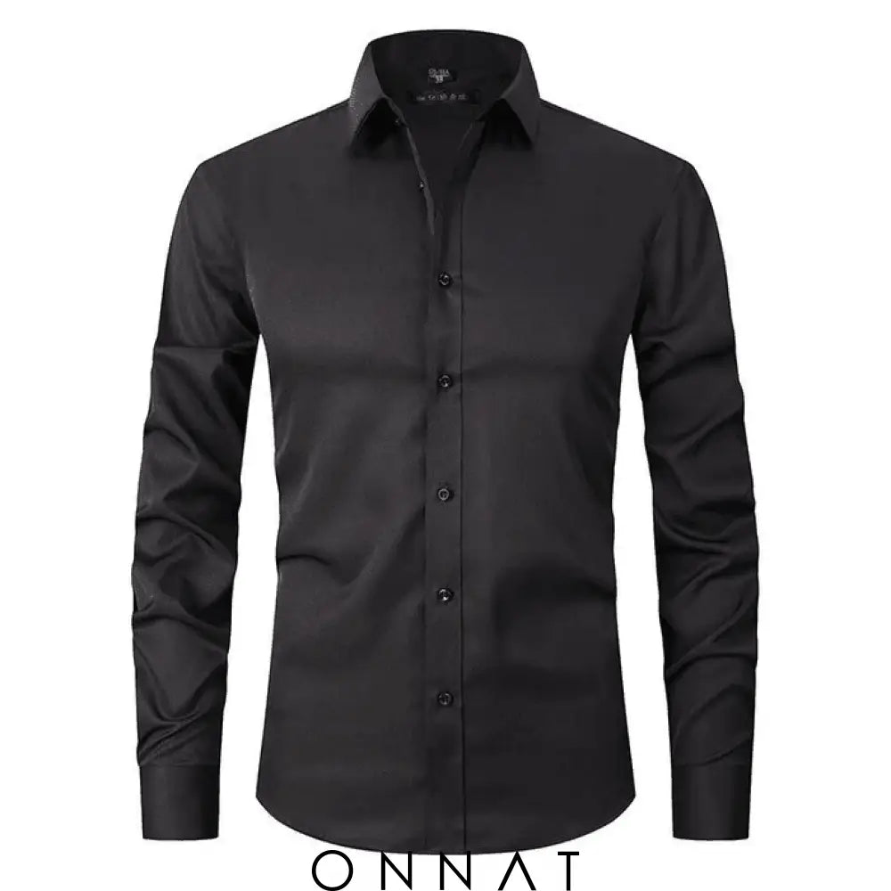 Breathable High Elasticity Anti-Wrinkle Shirt Black / S Menswear