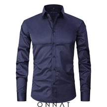 Breathable High Elasticity Anti-Wrinkle Shirt Navy / S Menswear