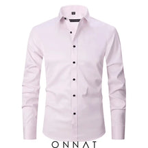 Breathable High Elasticity Anti-Wrinkle Shirt Pink / S Menswear