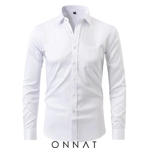 Breathable High Elasticity Anti-Wrinkle Shirt White (White Button) / S Menswear