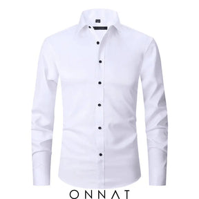 Breathable High Elasticity Anti-Wrinkle Shirt White / S Menswear