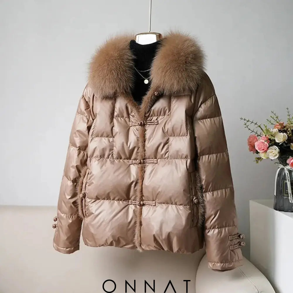 Caroline Puffer Jacket Brown / S Coats & Jackets