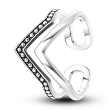 Onnat V-Shaped Adjustable Ring - 925 Silver