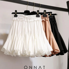 Chiffon Frill Mini Skirt Skirts