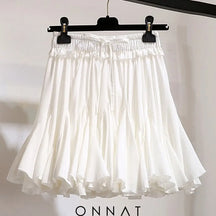 Chiffon Frill Mini Skirt White / S Skirts