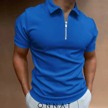 Confy Zipper Polo Shirt Royal Blue / Medium Menswear