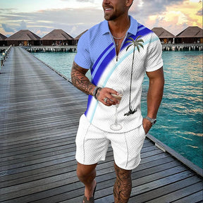 Tropicana Polo Shirt And Shorts Co-Ord