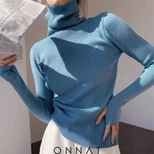 Delilah Turtleneck Sweater Sky Blue / S Sweaters & Cardigans