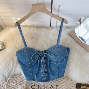 Denim Delicat Set Corset Top / One Size Women’s Sets