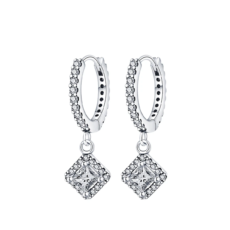 Onnat Studded Triangle Earring - 925 Silver