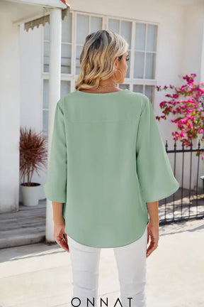 Emy Onnat - Blouse Met V-Hals Tops