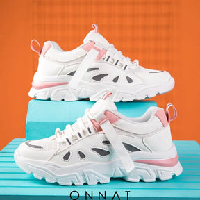 Endy Platform Sneakers White/Pink / 34 Shoes