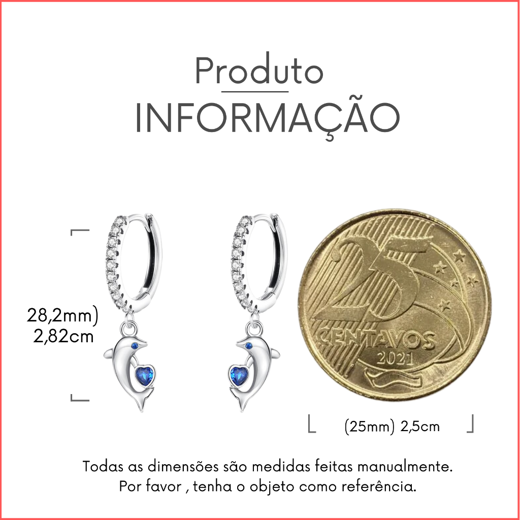 Brinco de golfinho Onnat - Prata 925