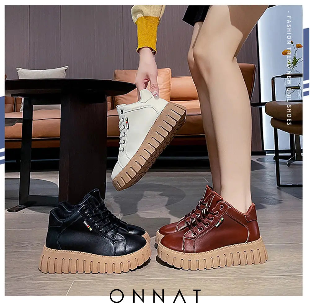 Fashionable Boots - Comfortable And Supportive Shoes With Thick Soles Shoes