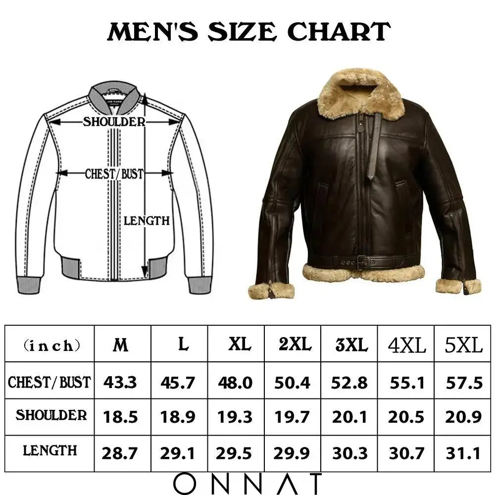 Faux-Sheepskin Leather Jacket Menswear